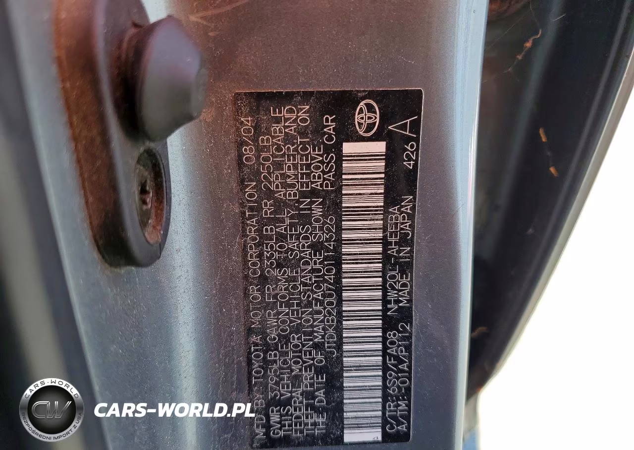 2004 Toyota Prius Base VIN:JTDKB20U740114326 - 13