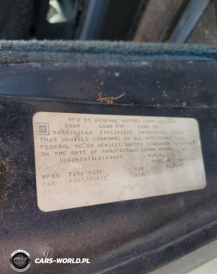 1990 Chev Astro VIN:1GNDM15ZXLB148627 - 13