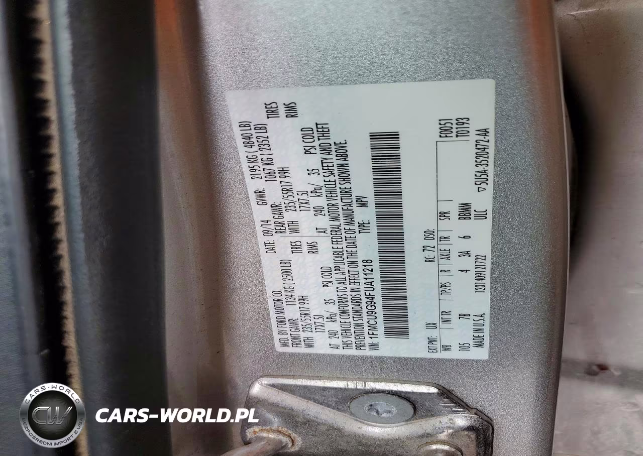 2015 Ford Escape Se VIN:1FMCU9G94FUA11218 - 13