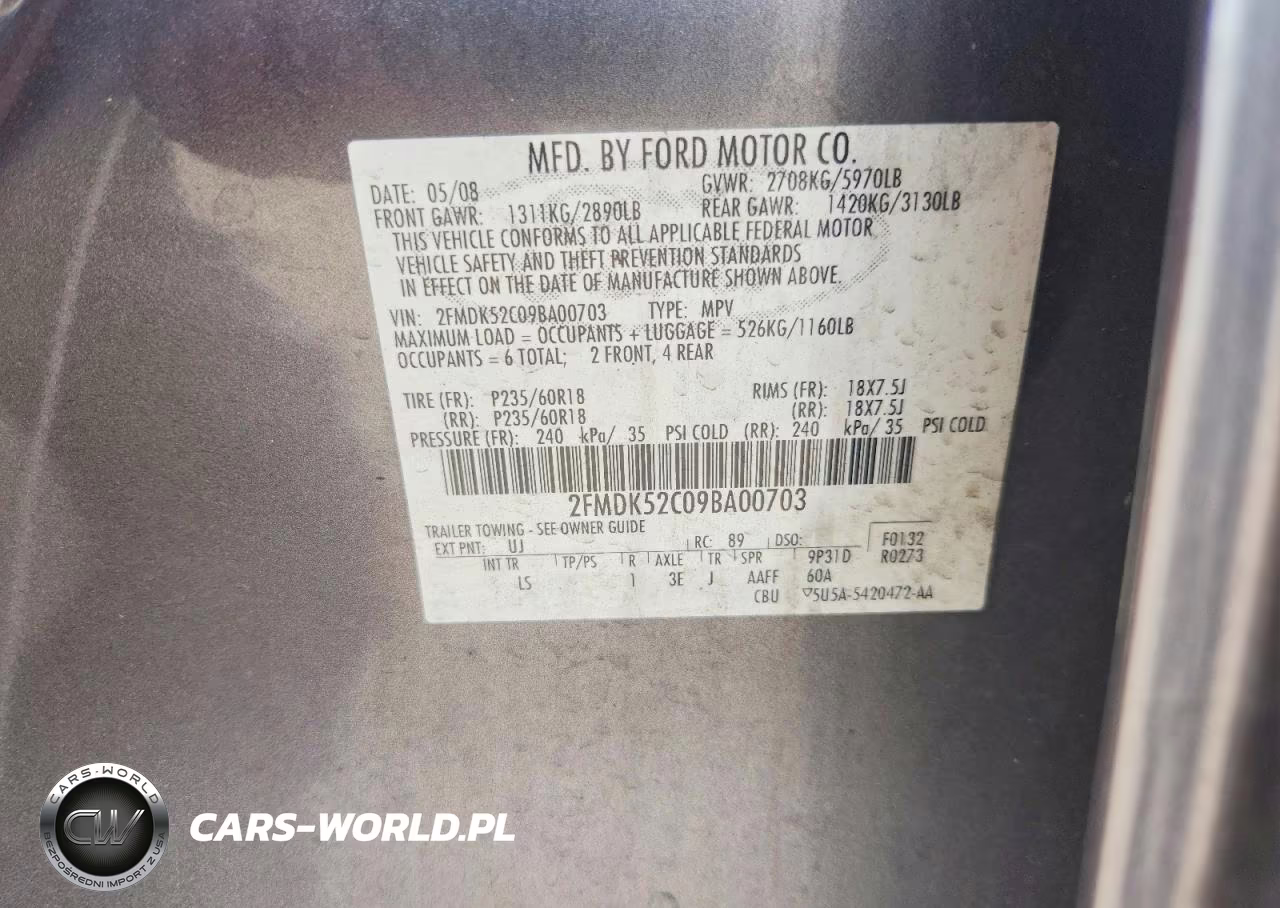 2009 Ford Flex Sel VIN:2FMDK52C09BA00703 - 13