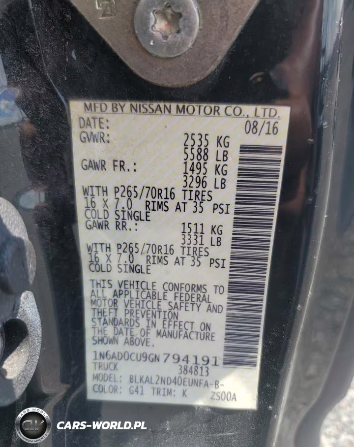 2016 Nissan Frontier Sv V6 VIN:1N6AD0CU9GN794191 - 13