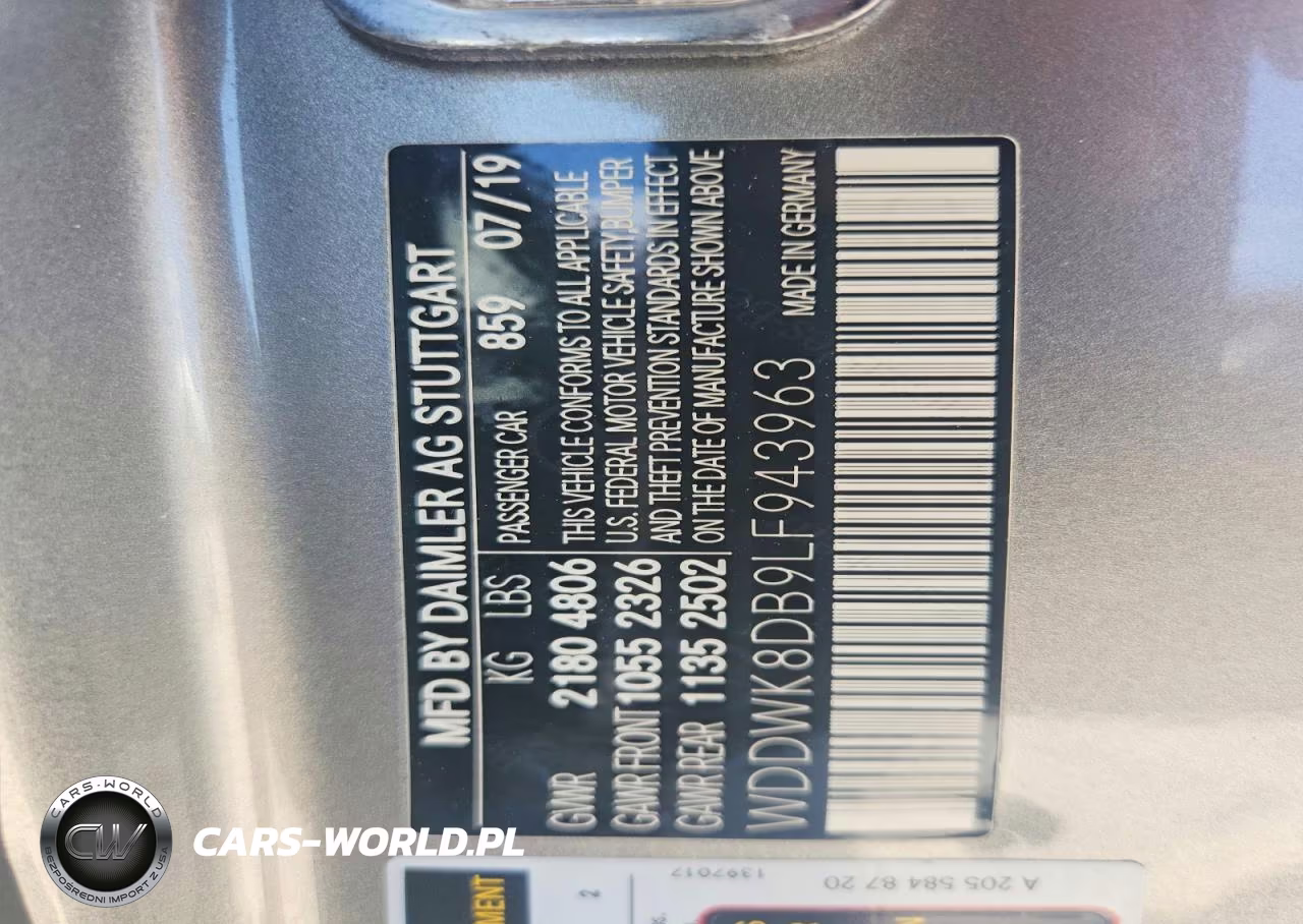 2020 Mercedes-Benz C 300 VIN:WDDWK8DB9LF943963 - 12