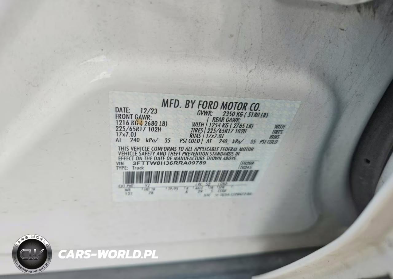 2024 Ford Maverick Xlt VIN:3FTTW8H36RRA09789 - 12