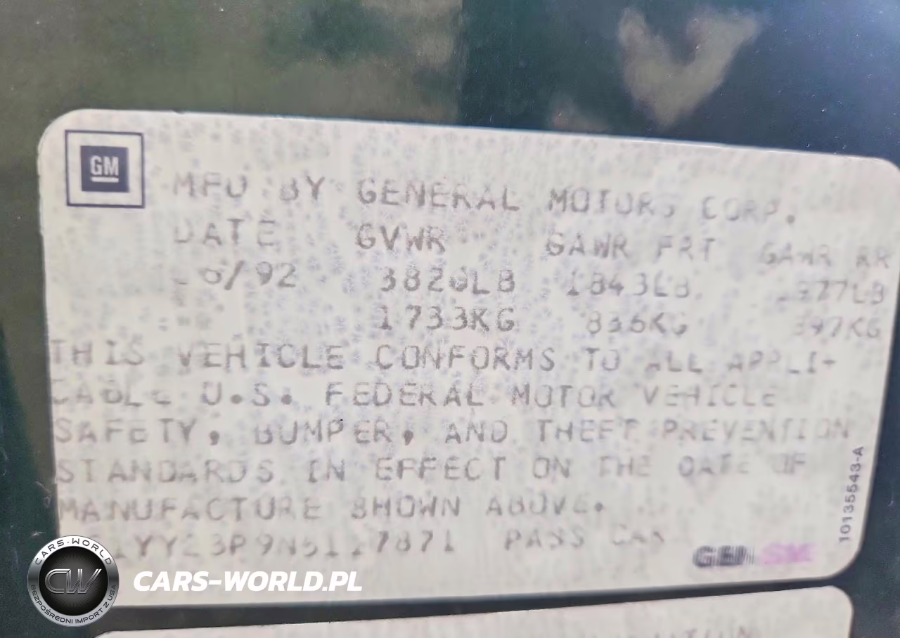1992 Chevrolet Corvette VIN:1G1YY23P9N5117871 - 12
