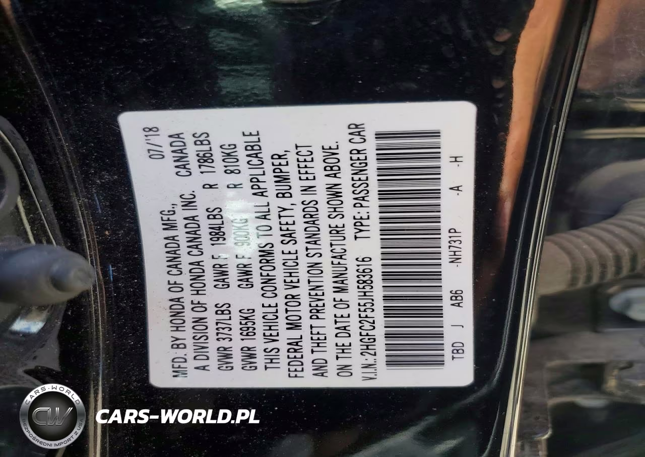 2018 Honda Civic Lx VIN:2HGFC2F55JH583616 - 12