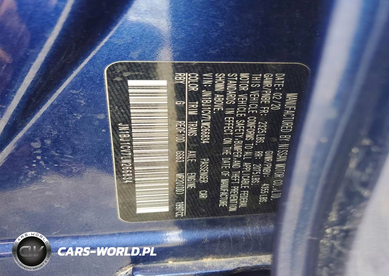 2020 Nissan Rogue Sport S VIN:JN1BJ1CV7LW266834 - 13