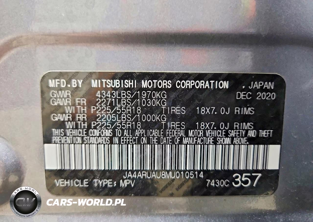 2021 Mitsubishi Outlander Sport Es VIN:JA4ARUAU8MU010514 - 13