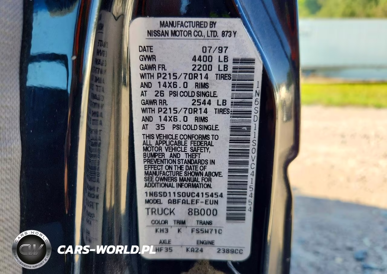 1997 Nissan Truck VIN:1N6SD11S0VC415454 - 12