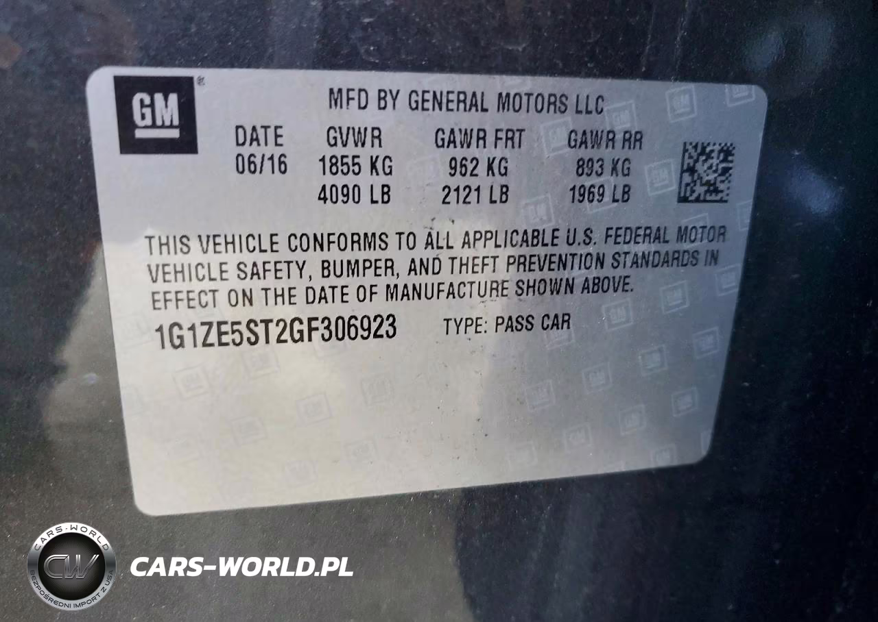 2016 Chevrolet Malibu Lt VIN:1G1ZE5ST2GF306923 - 12