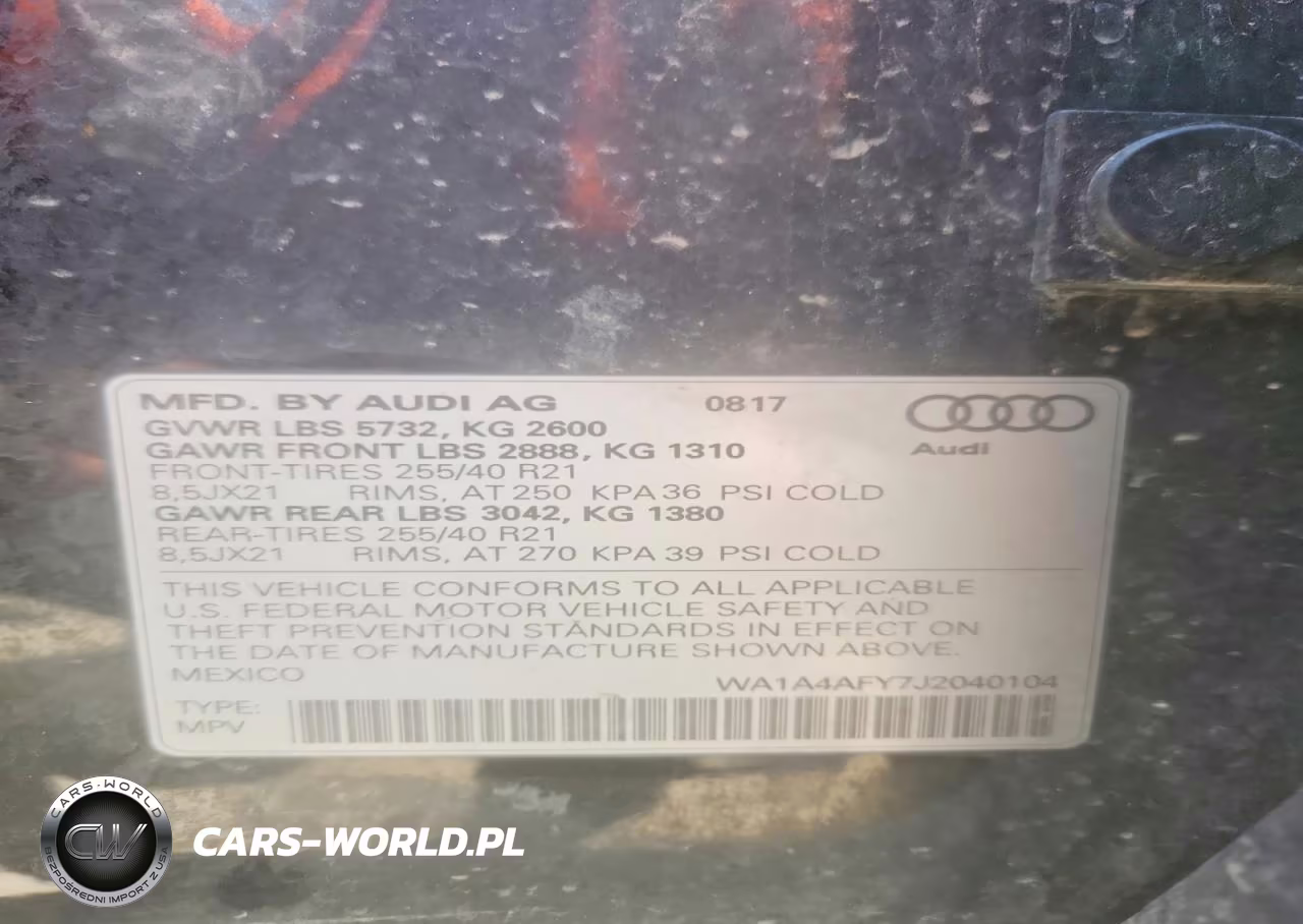 2018 Audi Sq5 Premium Plus VIN:WA1A4AFY7J2040104 - 13