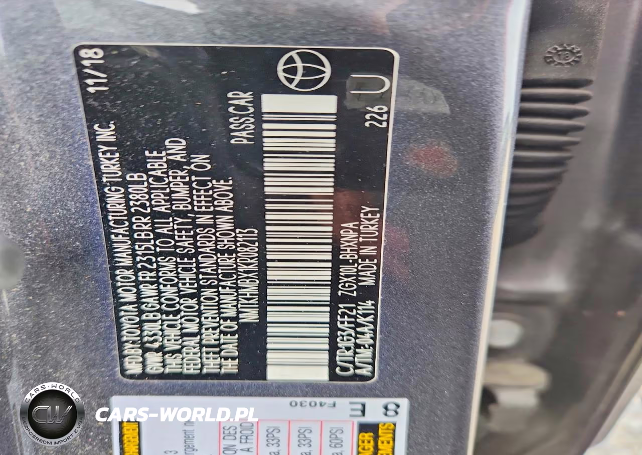 2019 Toyota C-Hr Xle VIN:NMTKHMBX1KR082113 - 12
