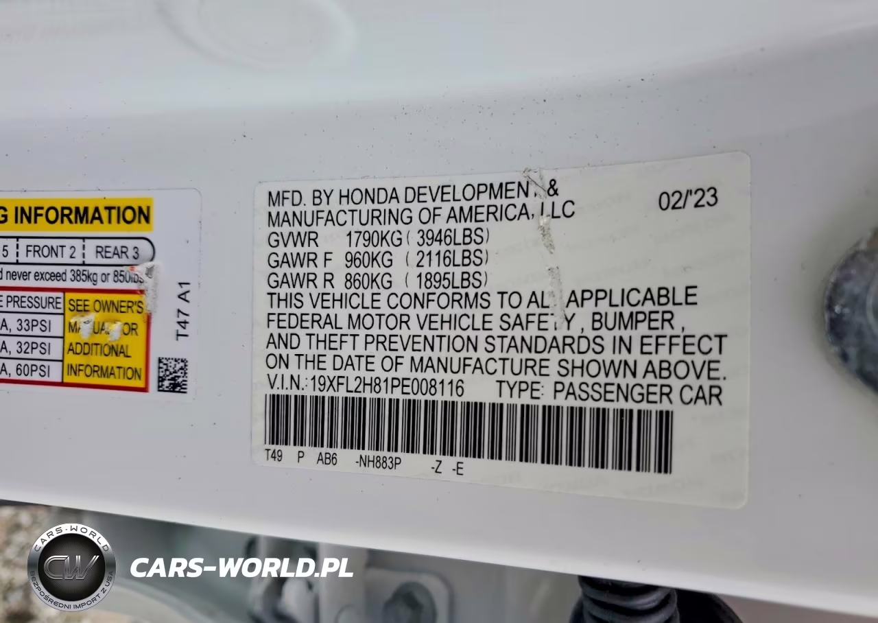 2023 Honda Civic Sport VIN:19XFL2H81PE008116 - 13