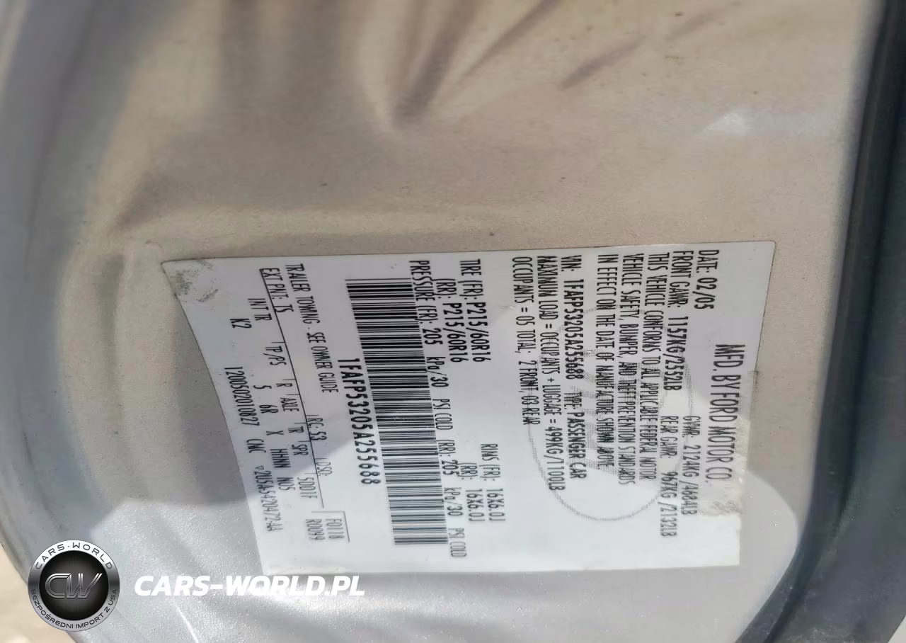 2005 Ford Taurus Se VIN:1FAFP53205A255688 - 12