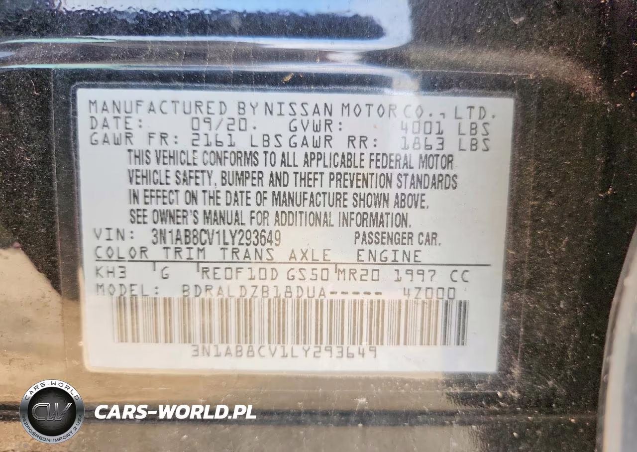 2020 Nissan Sentra Sv VIN:3N1AB8CV1LY293649 - 12