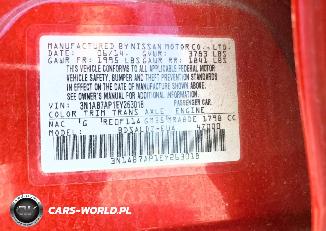 2014 Nissan Sentra Sv VIN:3N1AB7AP1EY263018 - 12