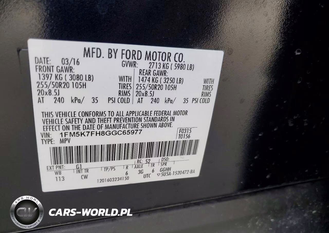 2016 Ford Explorer Limited VIN:1FM5K7FH8GGC65977 - 14
