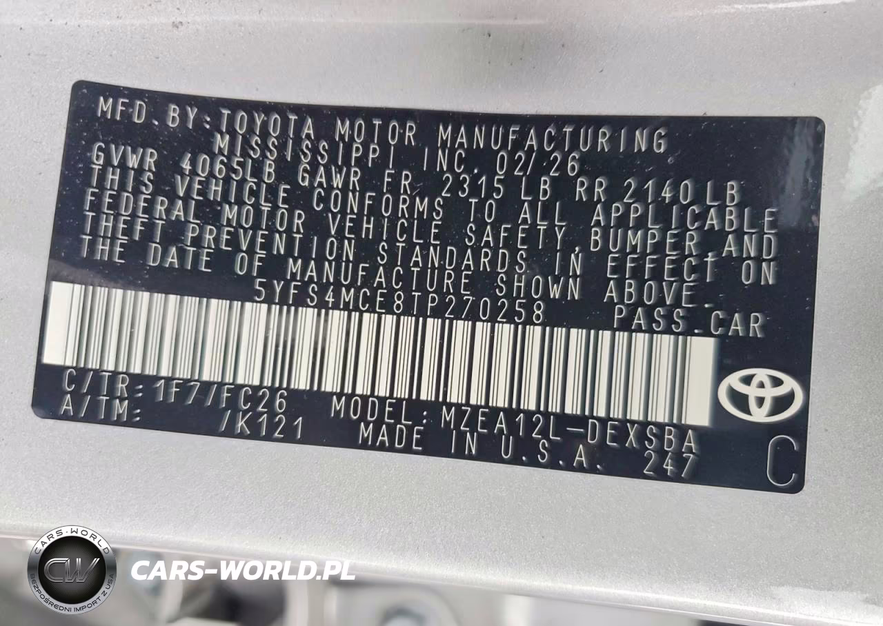 2026 Toyota Corolla Se VIN:5YFS4MCE8TP270258 - 12