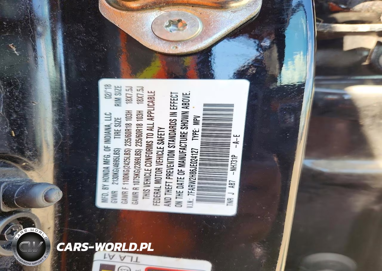 2018 Honda Cr-V Exl VIN:7FARW2H86JE024127 - 12
