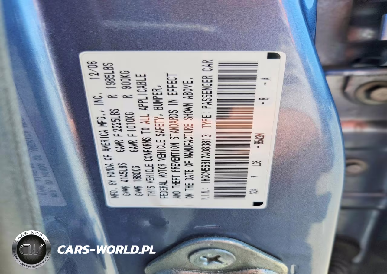 2007 Honda Accord Ex VIN:1HGCM56817A083813 - 12