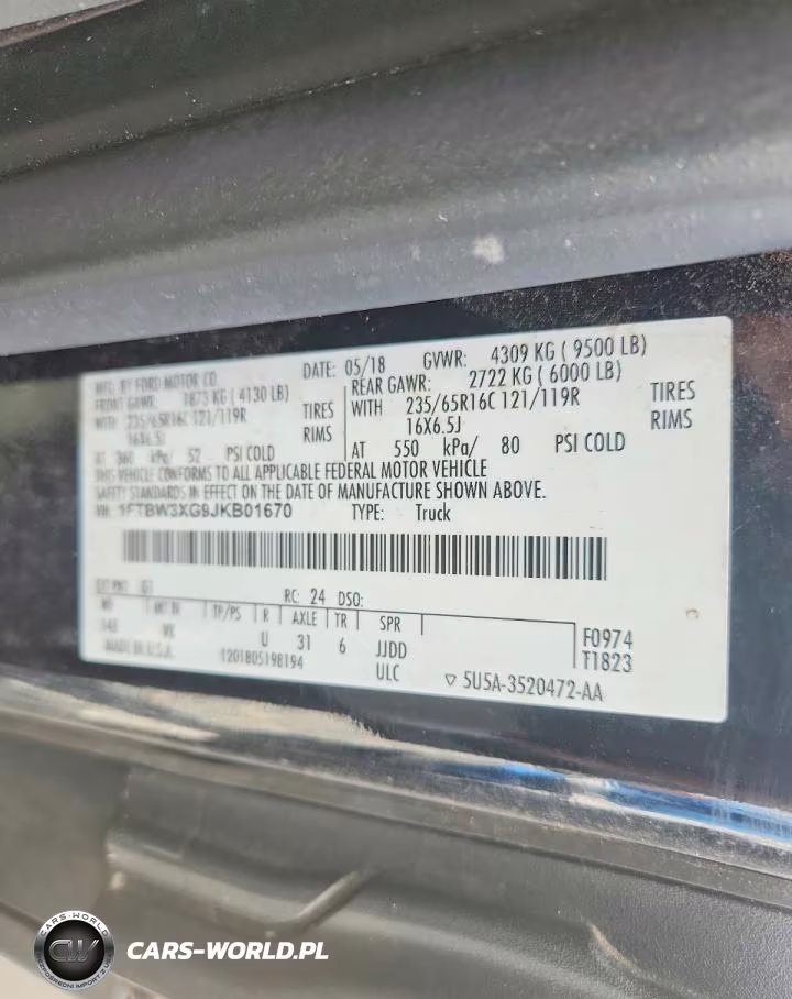 2018 Ford Transit 350 Delivery Van VIN:1FTBW3XG9JKB01670 - 12