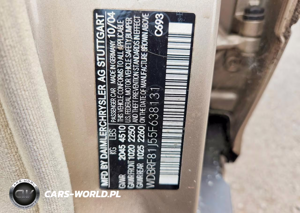 2005 Mercedes-Benz C 240 4Matic VIN:WDBRF81J55F638131 - 12