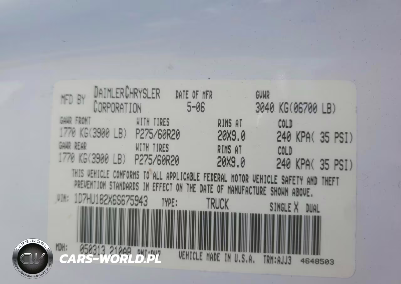 2006 Dodge Ram 1500 St VIN:1D7HU182X6S675943 - 12