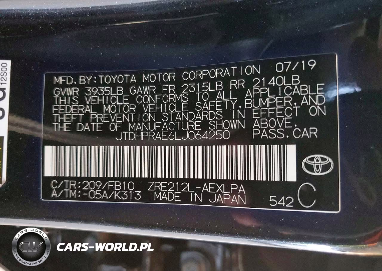 2020 Toyota Corolla Le VIN:JTDHPRAE6LJ064250 - 12