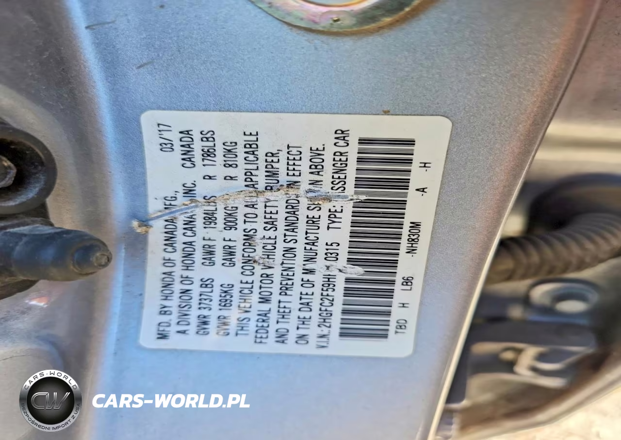 2017 Honda Civic Lx VIN:2HGFC2F59HH530315 - 12