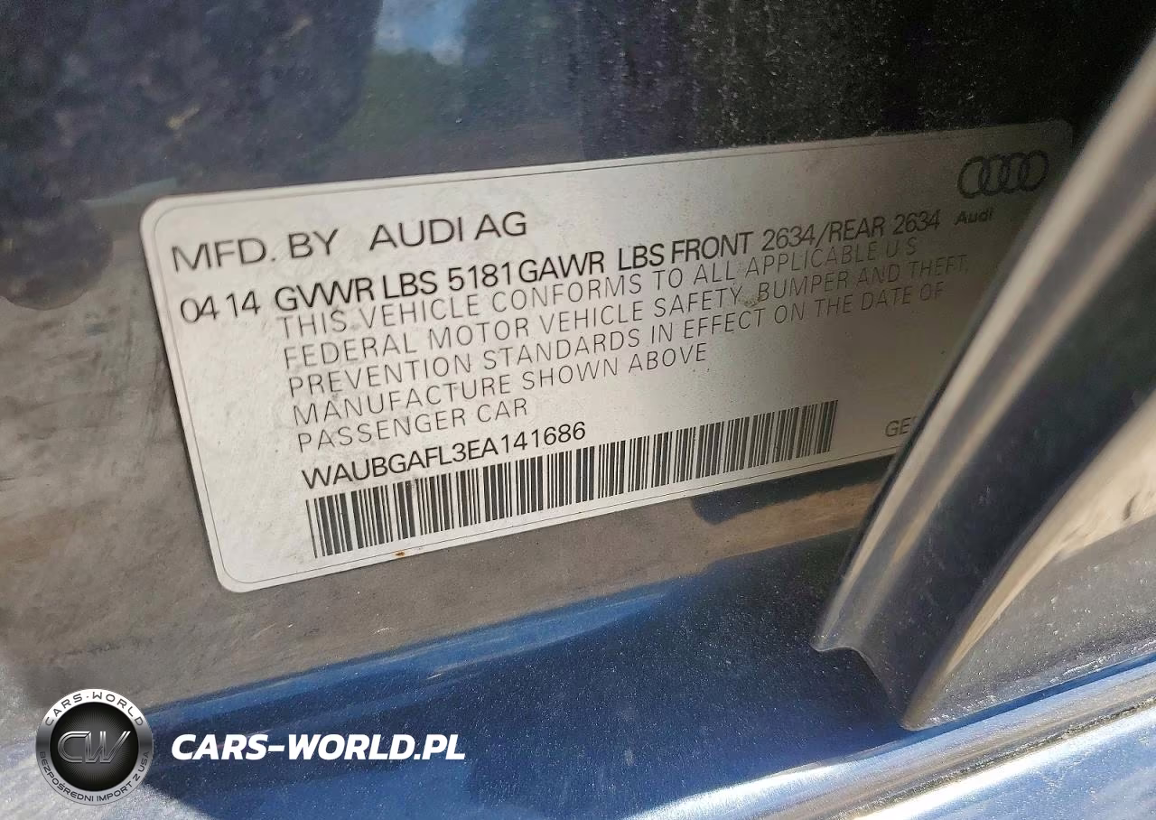 2014 Audi S4 Premium Plus VIN:WAUBGAFL3EA141686 - 12