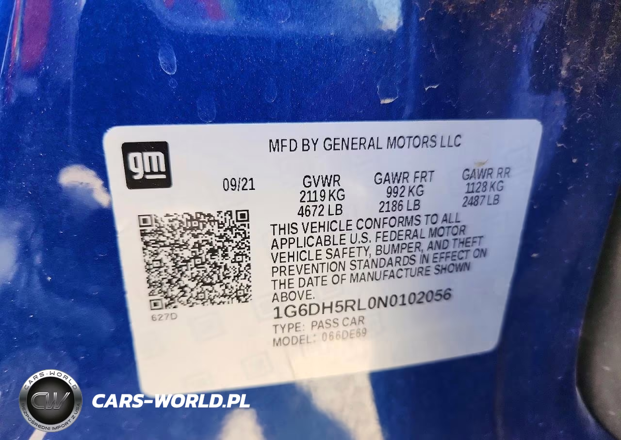 2022 Cadillac Ct4-V Blackwing VIN:1G6DH5RL0N0102056 - 12