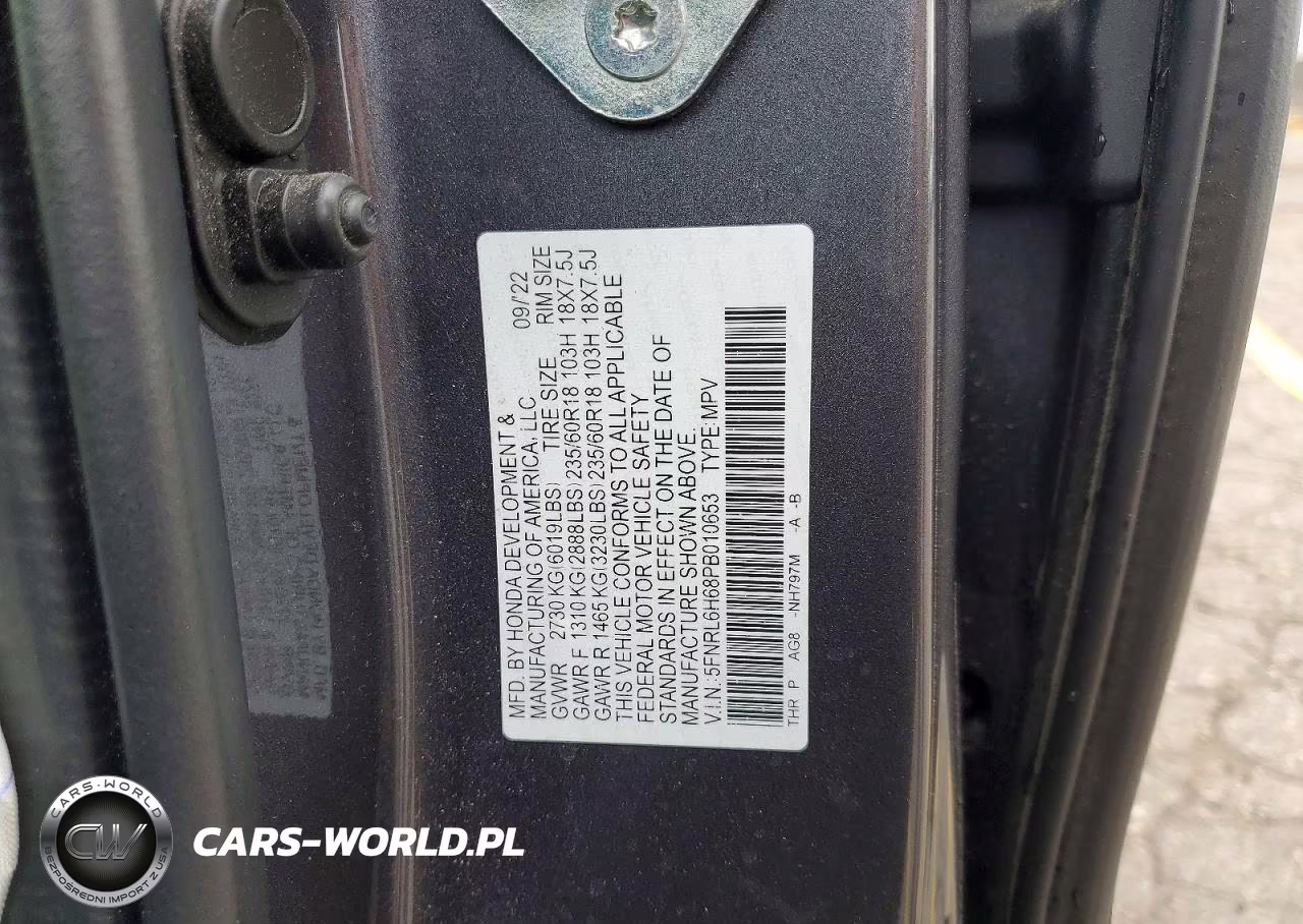 2023 Honda Odyssey Exl VIN:5FNRL6H68PB010653 - 13