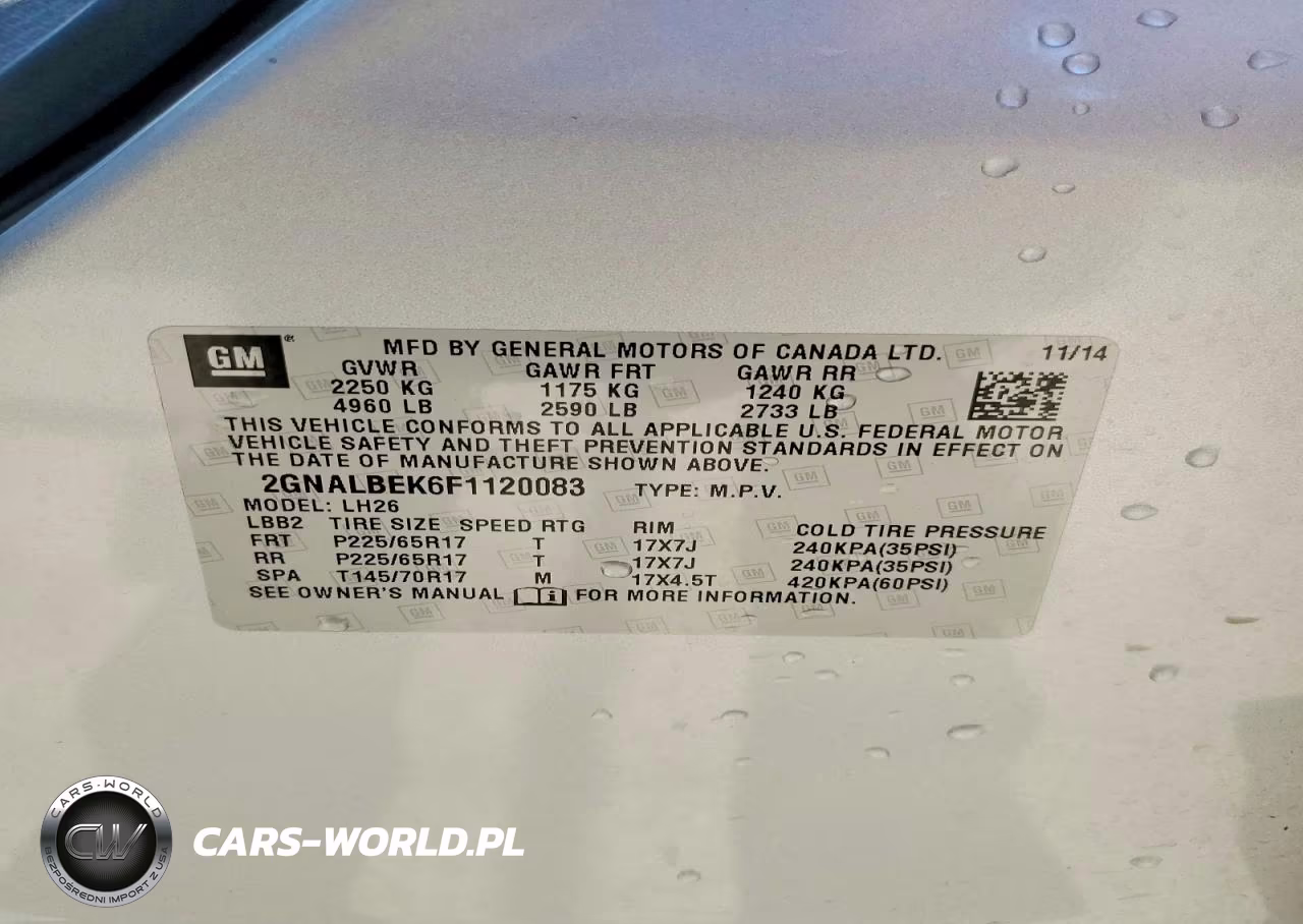 2015 Chevrolet Equinox Lt VIN:2GNALBEK6F1120083 - 13