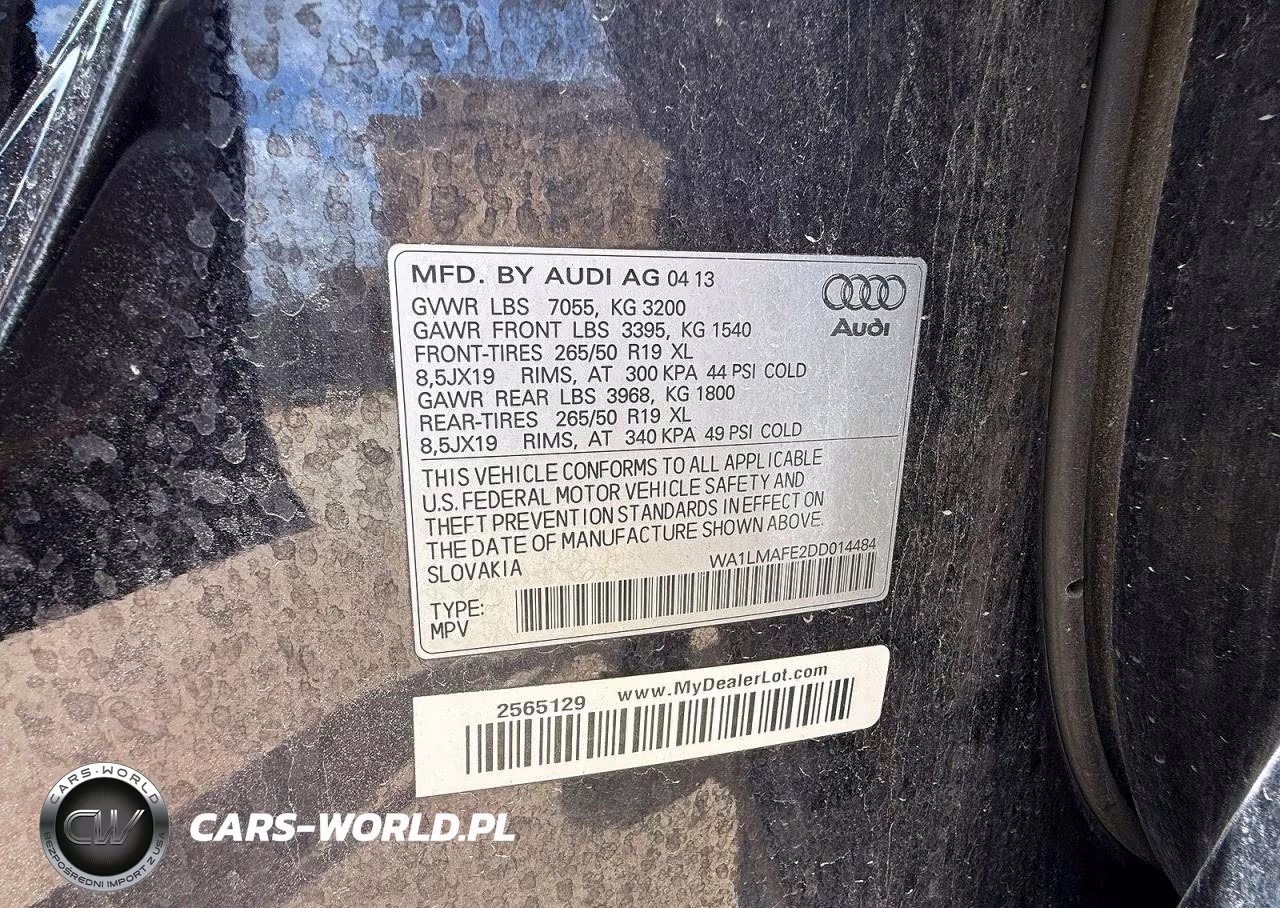 2013 Audi Q7 Premium Plus VIN:WA1LMAFE2DD014484 - 10