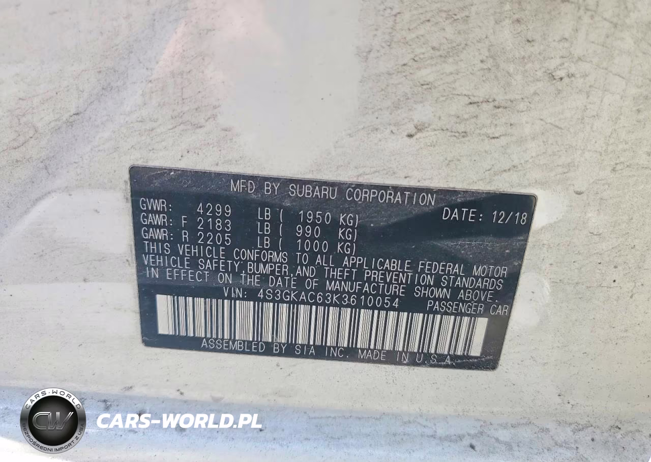 2019 Subaru Impreza Premium VIN:4S3GKAC63K3610054 - 12