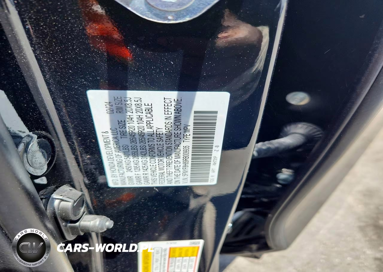 2024 Honda Passport Black Edition VIN:5FNYF8H89RB009935 - 14