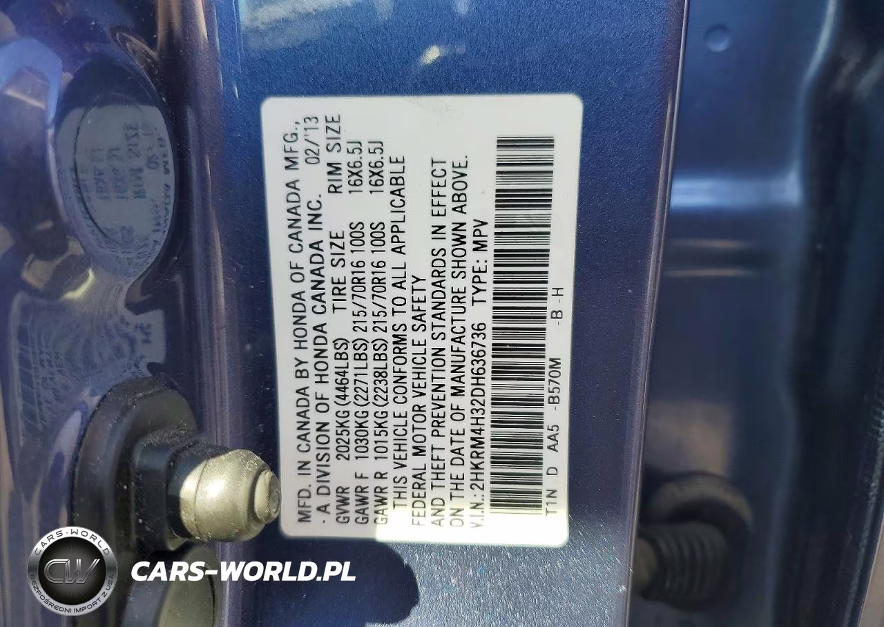 2013 Honda Cr-V Lx VIN:2HKRM4H32DH636736 - 13
