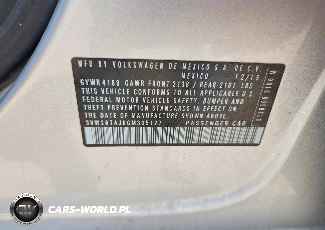 2016 Volkswagen Jetta S VIN:3VW267AJ8GM305127 - 12