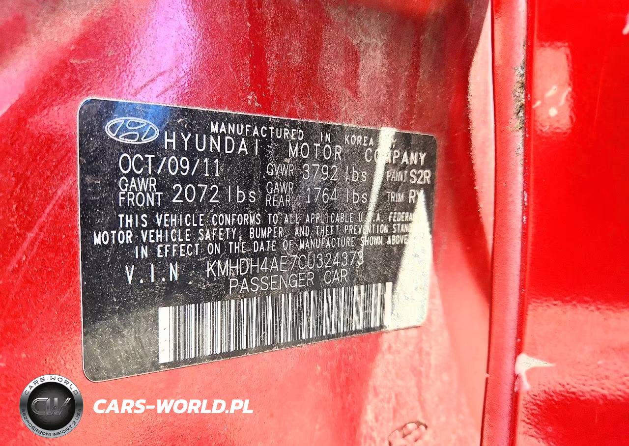 2012 Hyundai Elantra Limited VIN:KMHDH4AE7CU324373 - 12