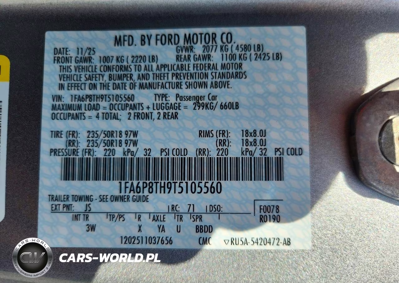 2026 Ford Mustang VIN:1FA6P8TH9T5105560 - 13