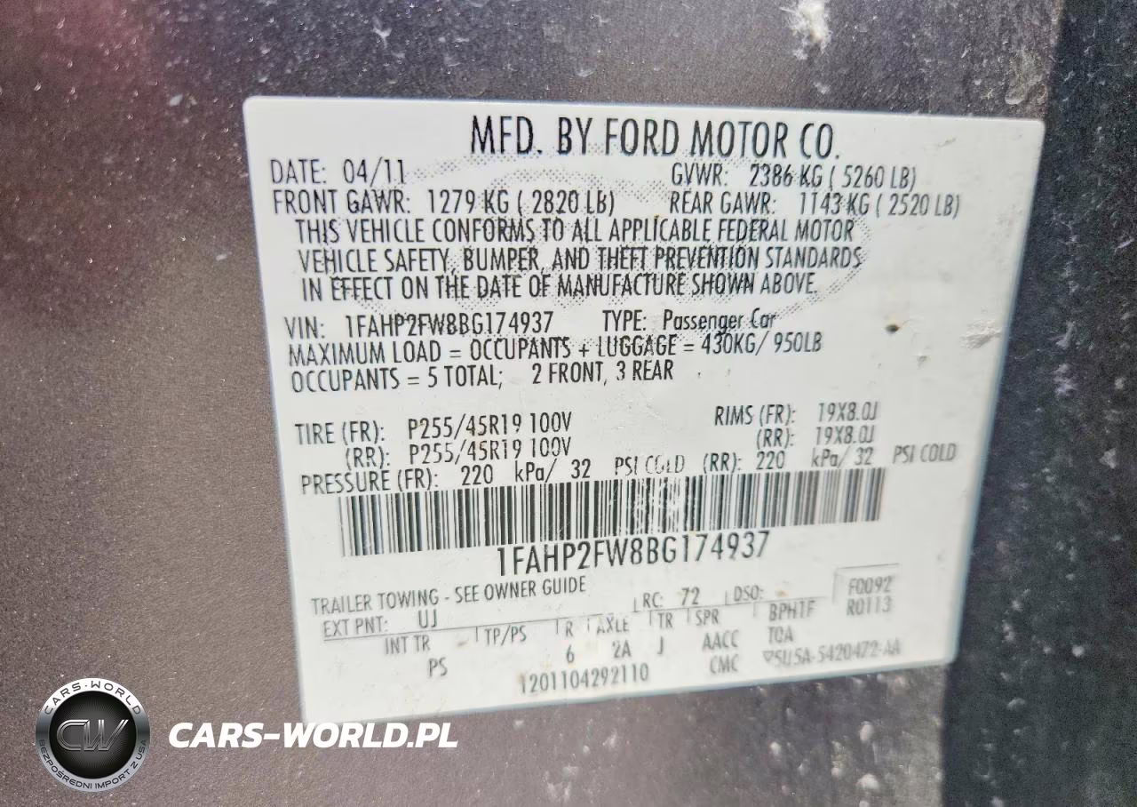 2011 Ford Taurus Limited VIN:1FAHP2FW8BG174937 - 13