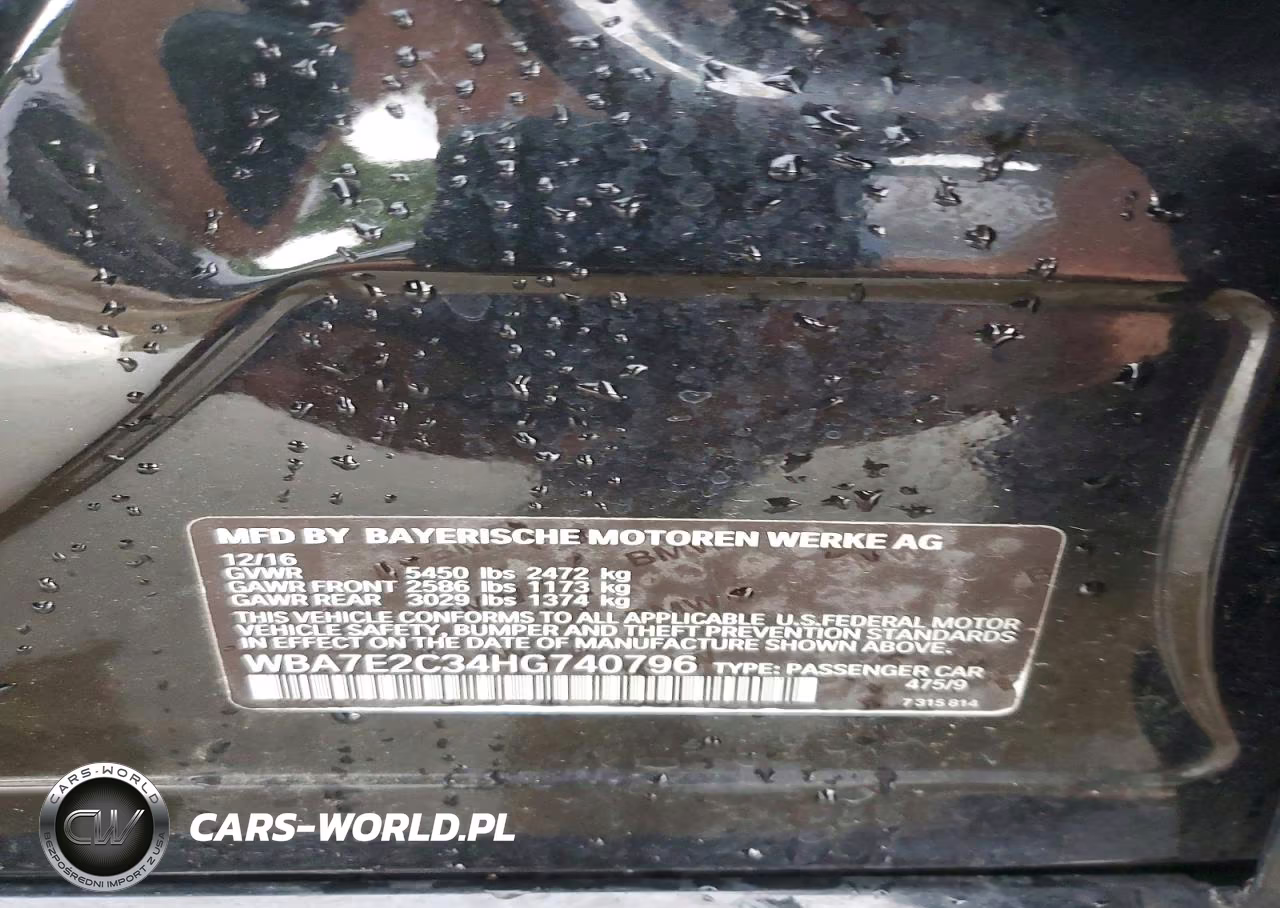 2017 BMW 740 I VIN:WBA7E2C34HG740796 - 12