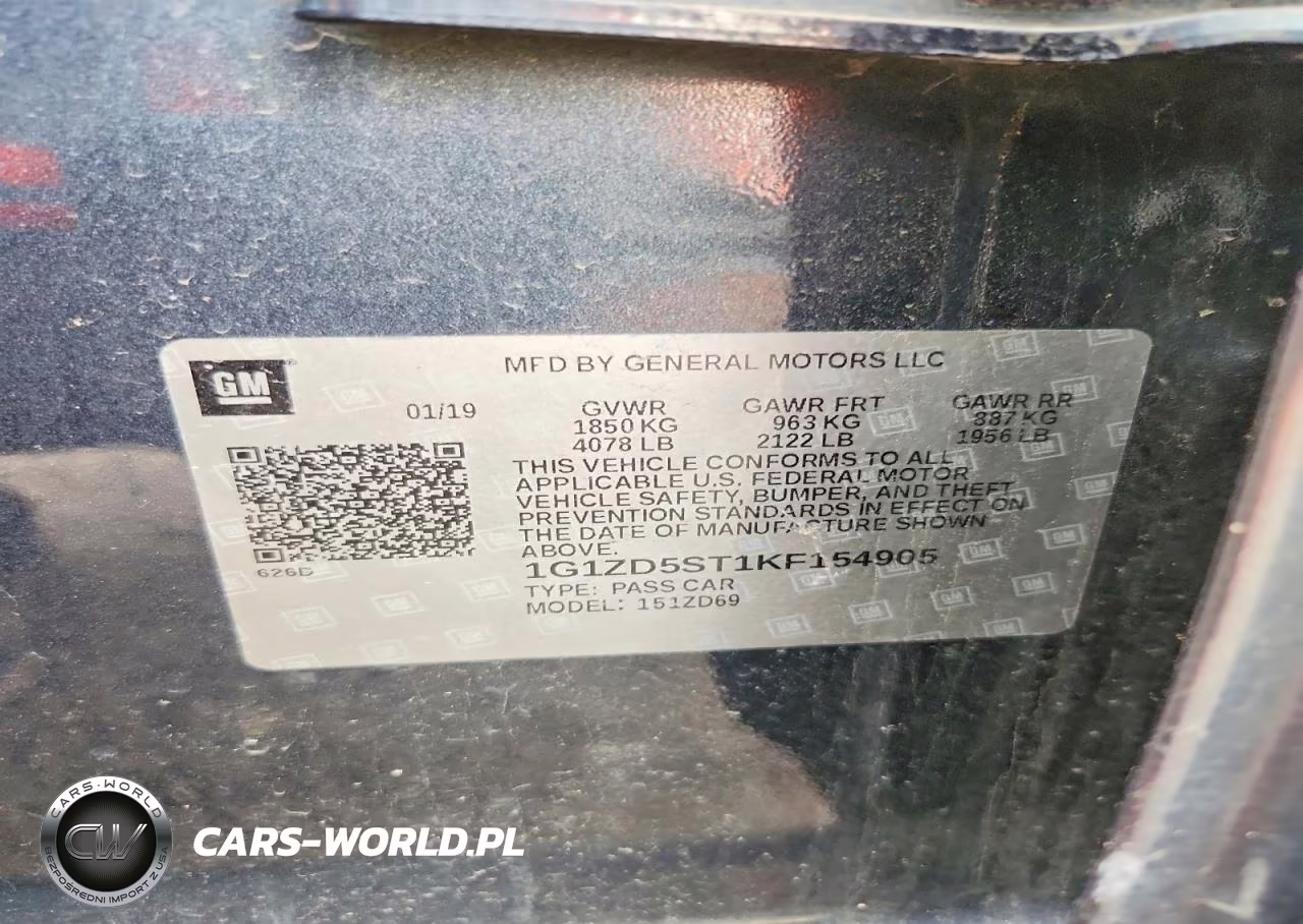 2019 Chevrolet Malibu Lt VIN:1G1ZD5ST1KF154905 - 12