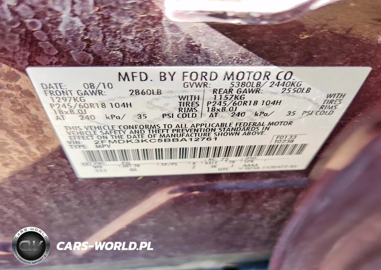 2011 Ford Edge Limited VIN:2FMDK3KC5BBA12761 - 12
