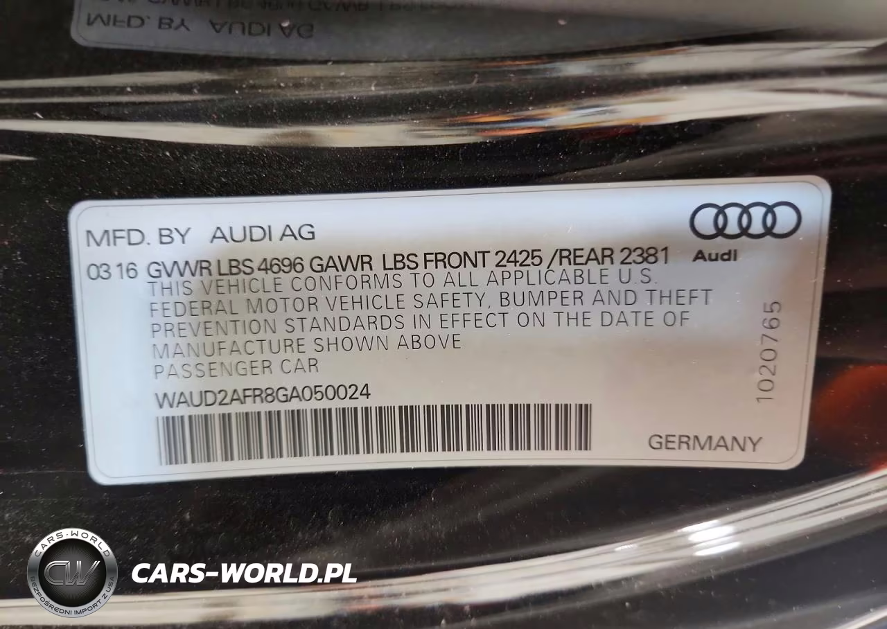 2016 Audi A5 Premium Plus S-Line VIN:WAUD2AFR8GA050024 - 13