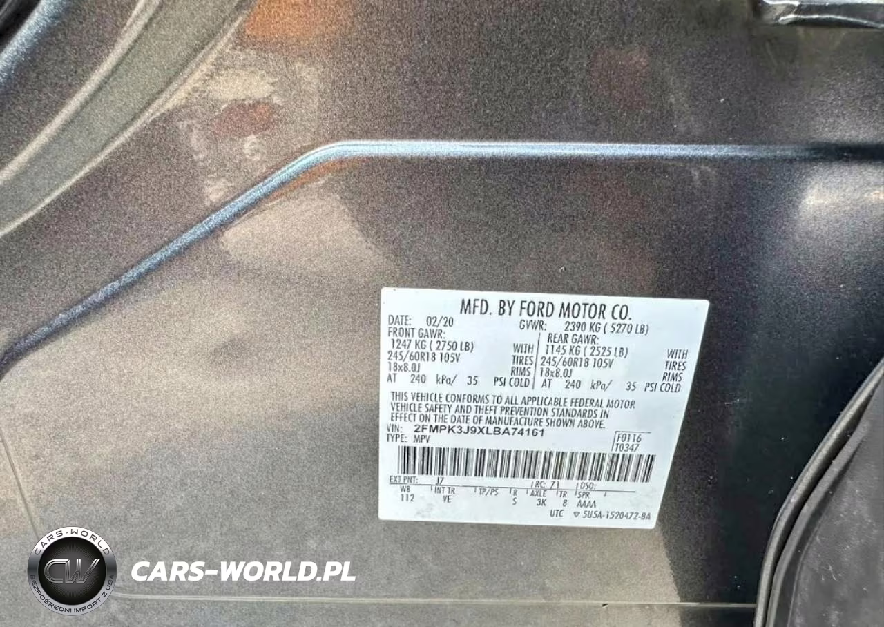 2020 Ford Edge Sel VIN:2FMPK3J9XLBA74161 - 10