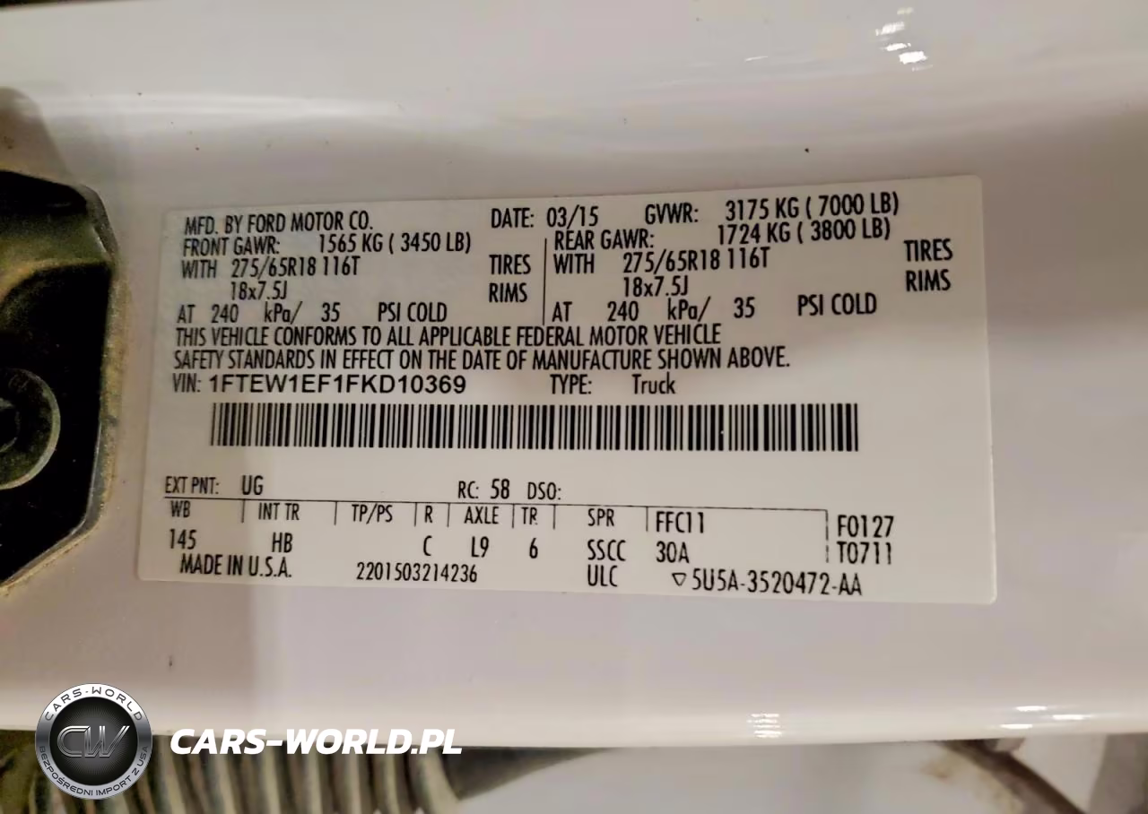 2015 Ford F150 Supercrew VIN:1FTEW1EF1FKD10369 - 12