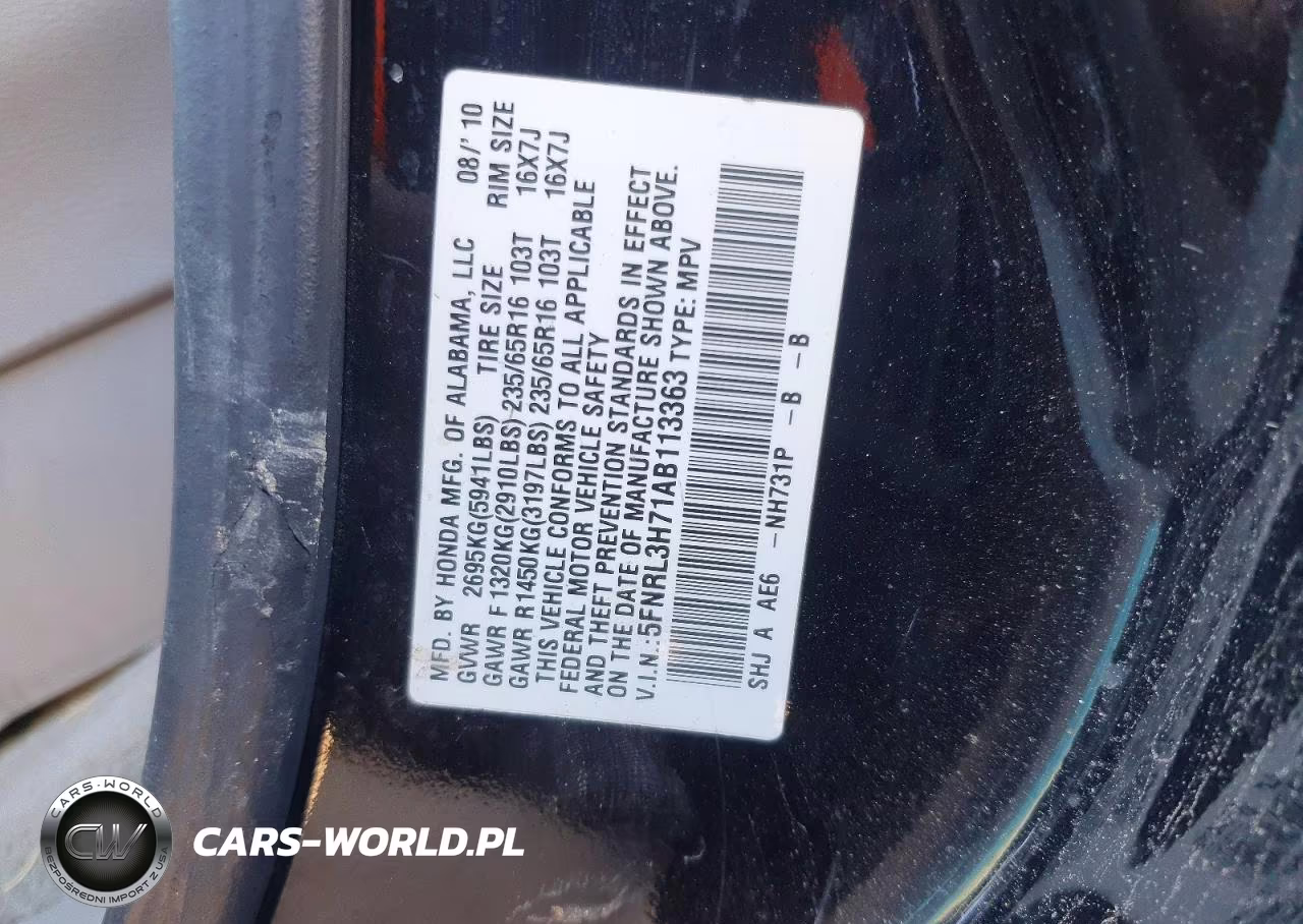 2010 Honda Odyssey Exl VIN:5FNRL3H71AB113363 - 13