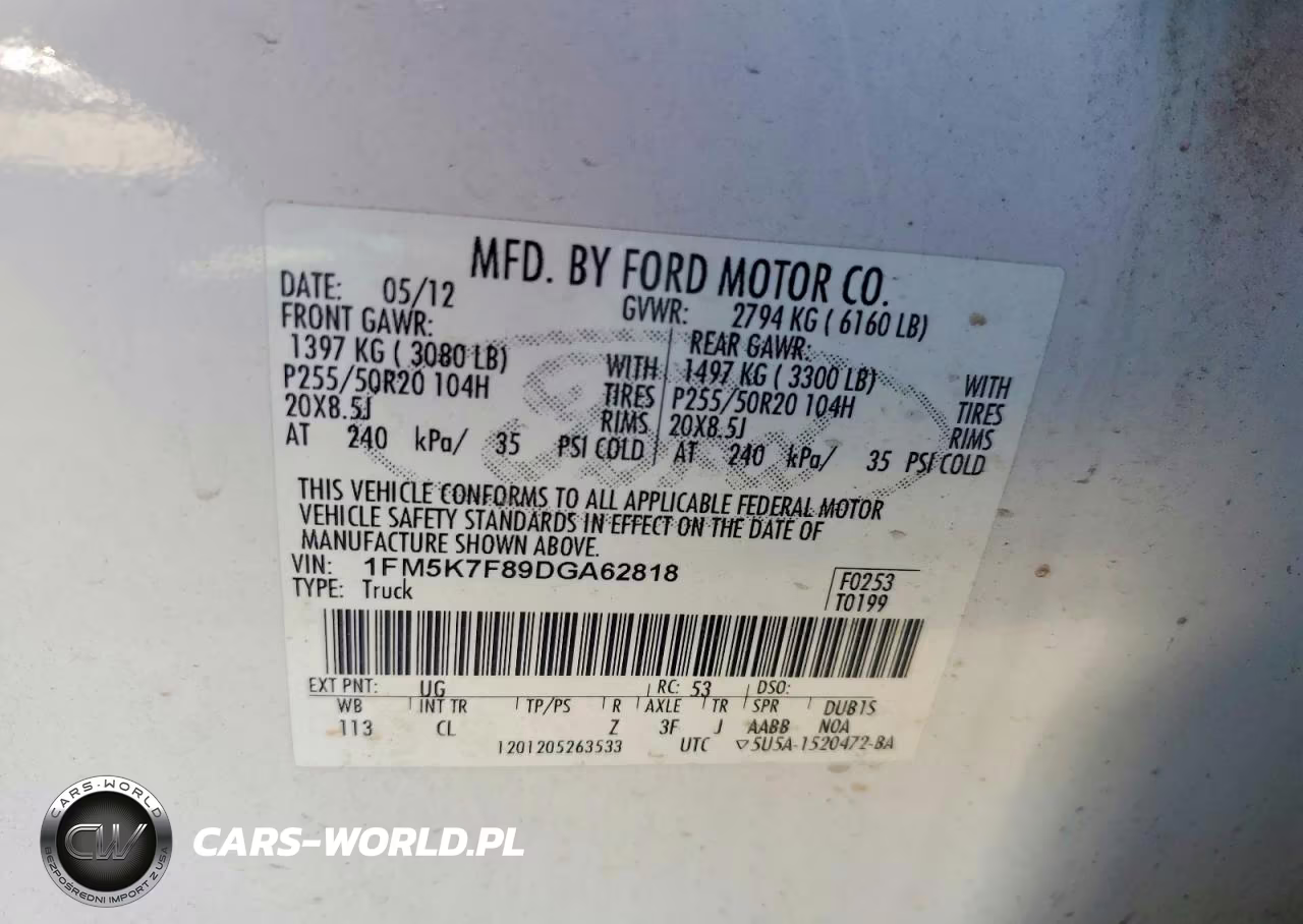 2013 Ford Explorer Limited VIN:1FM5K7F89DGA62818 - 13