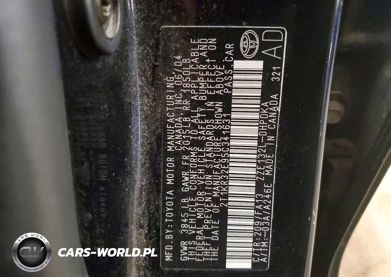 2005 Toyota Corolla Matrix Xr VIN:2T1KR32E95C341631 - 12