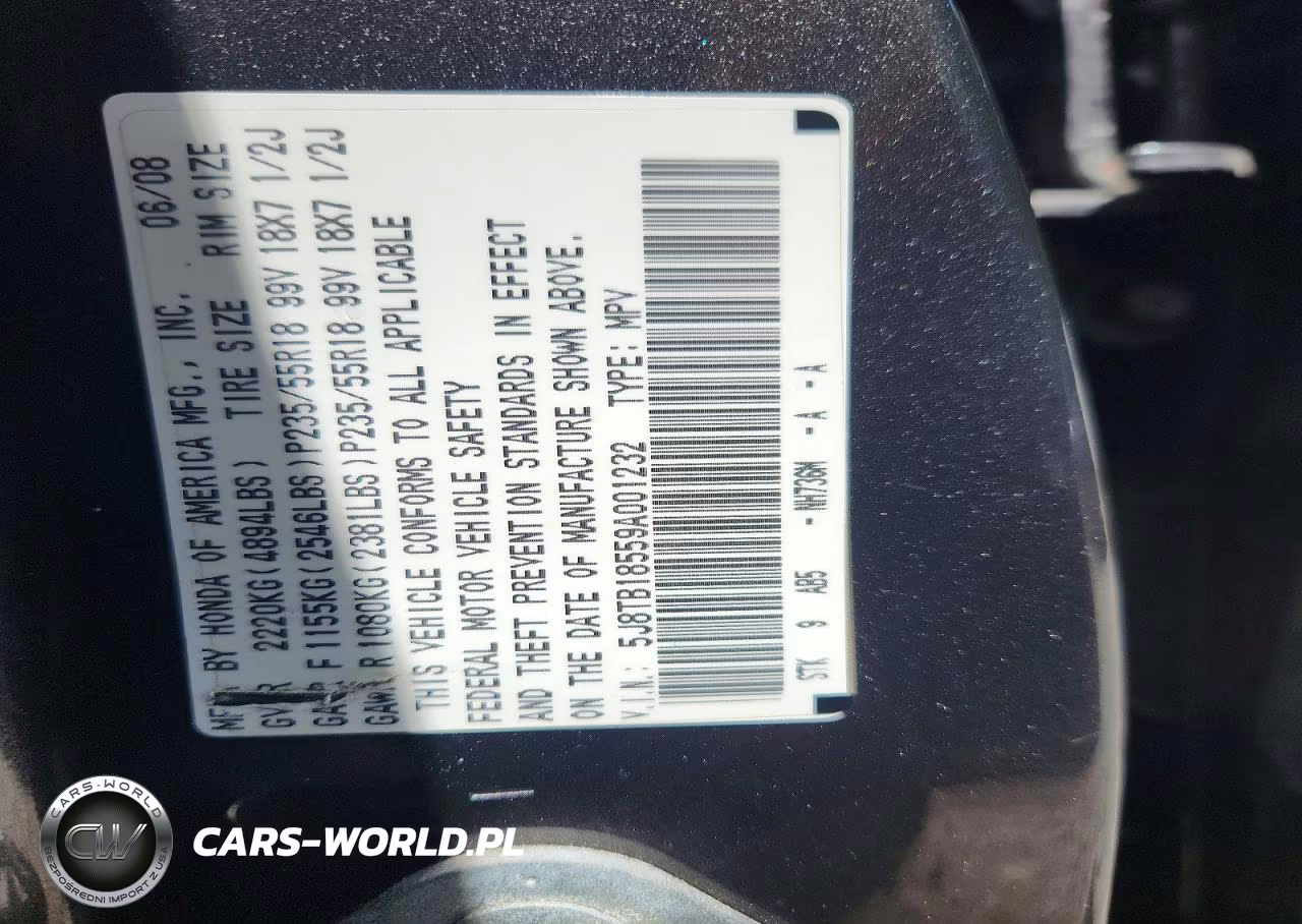 2009 Acura Rdx Technology VIN:5J8TB18559A001232 - 13